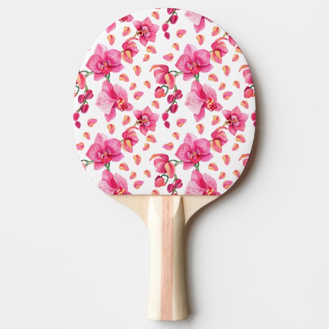 Akvarell Orkidéer Design 2 Pingisracket (Framsidan)