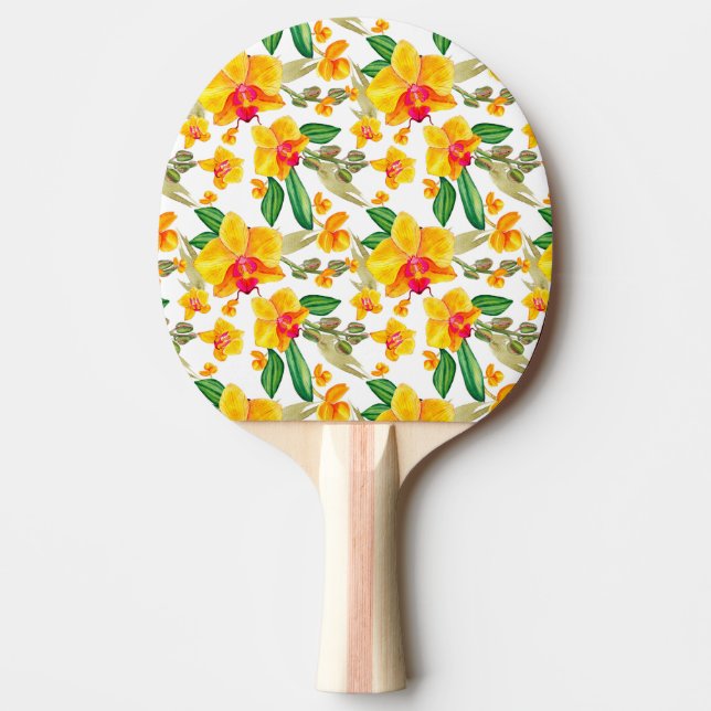 Akvarell Orkidéer Design 9   Pingisracket (Framsidan)