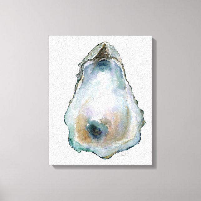 Akvarell Oyster  Canvastryck (Framsida)