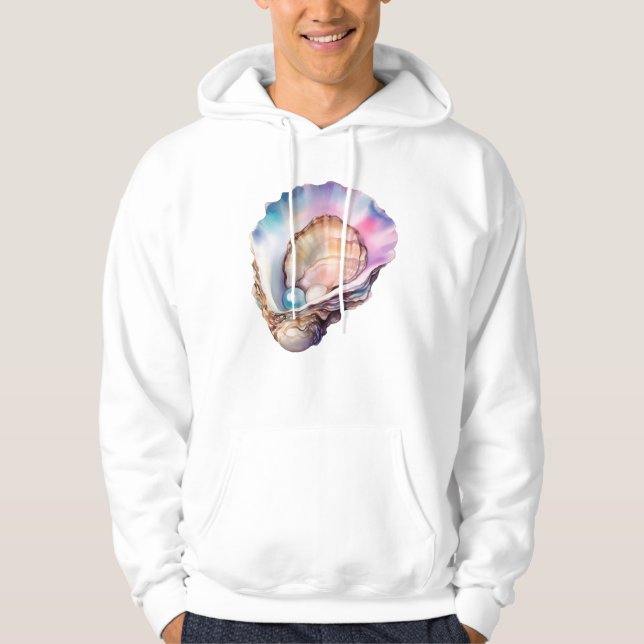 Akvarell Oyster Hoodie (Framsida)