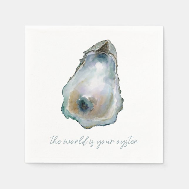 Akvarell Oyster Pappersservett (Framsidan)