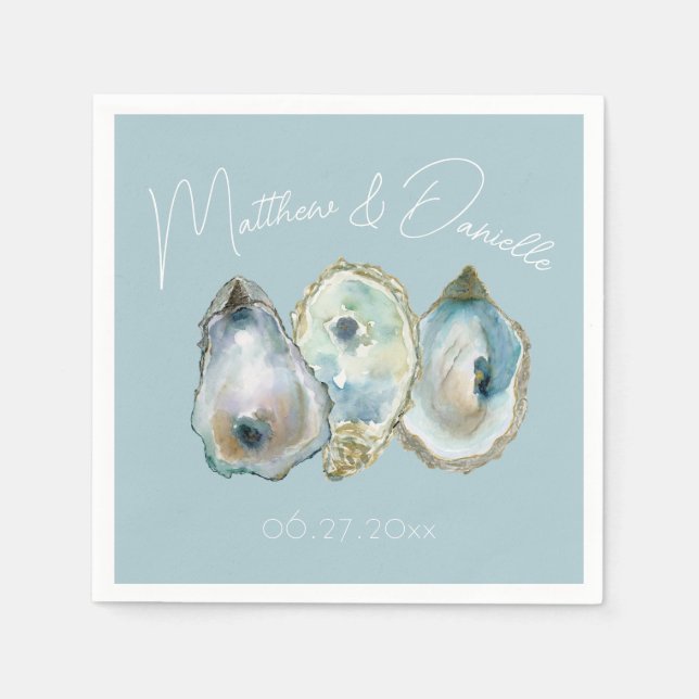 Akvarell Oyster  Pappersservett (Framsidan)