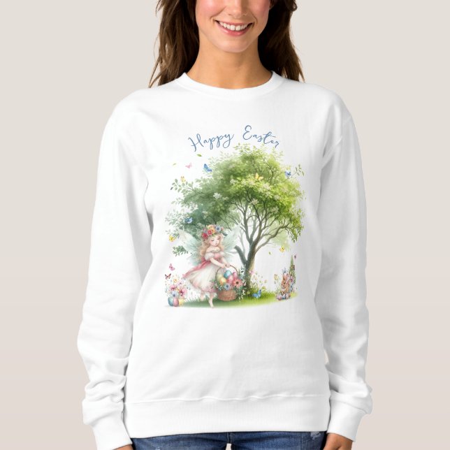 Akvarell Påsk Vår Fe T Shirt (Framsida)
