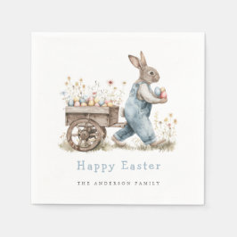 Akvarell Påskharen Äggsökning Pappersservett