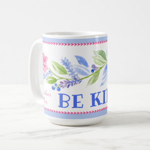 Akvarell Pastell Blommig VARA SNÄLL Namn Kaffemugg