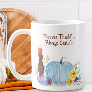 Akvarell Pastell Pumpa, Höst Friendsgiving Kaffemugg