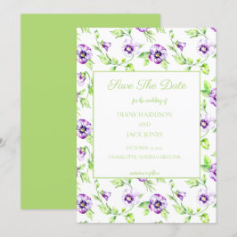 Akvarell Pensé Spara Datum Bröllop Inbjudningar