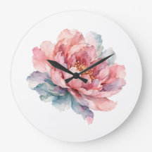 Akvarell Peony Blommor