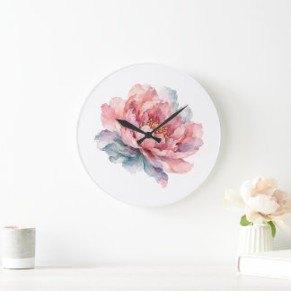 Akvarell Peony Blommor Stor Klocka
