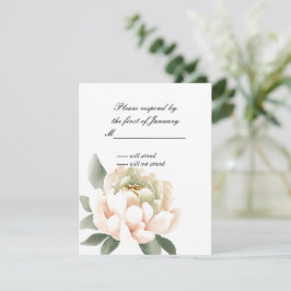Akvarell Peony Svarskort OSA Kort