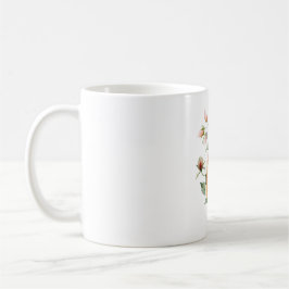 Akvarell Persikorosa Blommig Klassisk Mugg