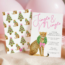 Akvarell Preppy Leopard Julfest