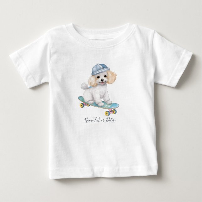 Akvarell Pudel T-Shirt (Framsida)