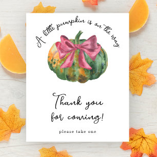 Akvarell pumpa baby shower - Tack Poster