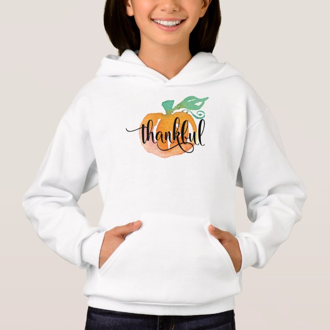 Akvarell Pumpa Höst Säsong  T Shirt (Framsida)