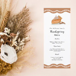 Akvarell Pumpapaj Lönnlöv Thanksgiving Meny
