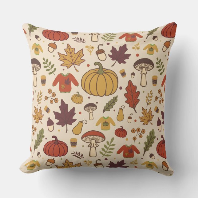 akvarell Pumpkin Style  Kuddcover  Kudde (Framsida)