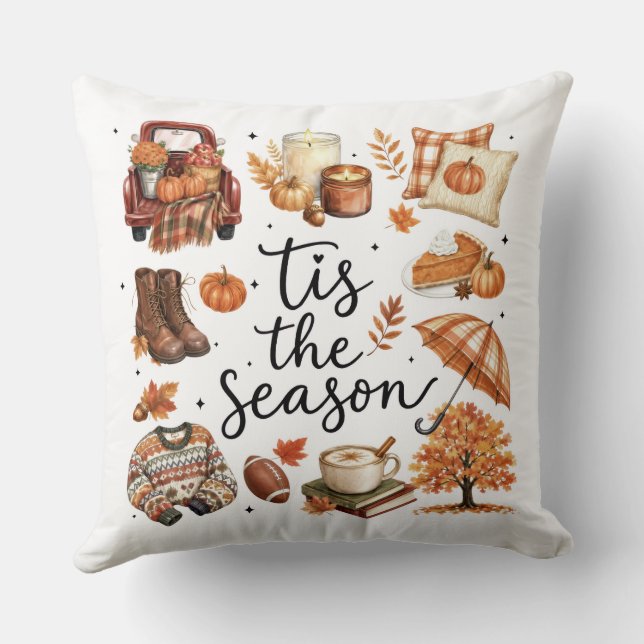 akvarell Pumpkin Style  Kuddcover  Kudde (Baksida)