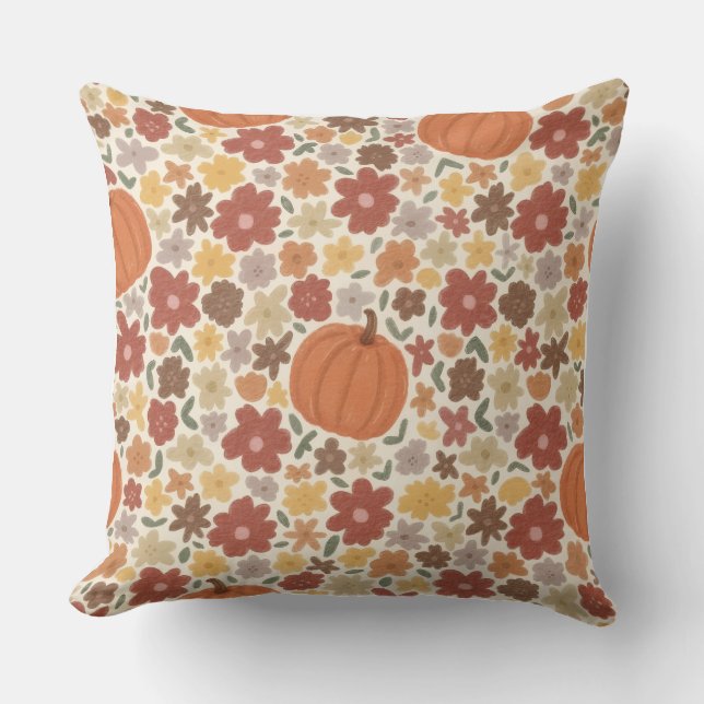 akvarell Pumpkin Style Kuddcover  Kudde (Framsida)