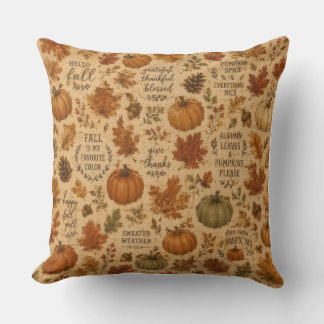 akvarell Pumpkin Style Kuddcover Kudde