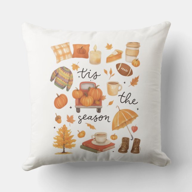 akvarell Pumpkin Style  Kuddcover  Kudde (Baksida)