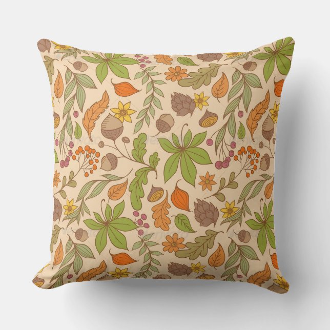 akvarell Pumpkin Style Kuddcover  Kudde (Framsida)