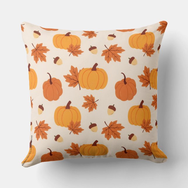 akvarell Pumpkin Style Kuddcover  Kudde (Baksida)