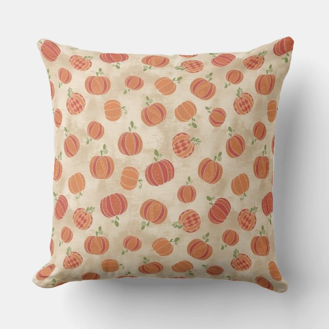akvarell Pumpkin Style Kuddcover  Kudde (Framsida)