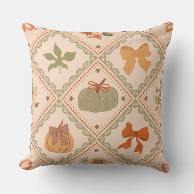 akvarell Pumpkin Style Kuddcover  Kudde (Framsida)