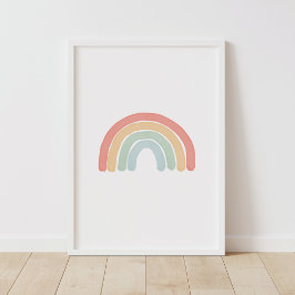 Akvarell Regnbåge Barnkammare Poster