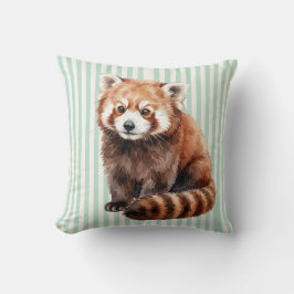 Akvarell Röd Panda Kudd Kudde