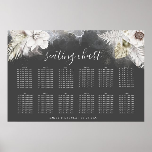 akvarell romantisk elegant blomsterlig platsindeln poster (Framsidan)