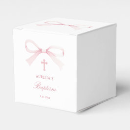 Akvarell Rosa Båge Dopkub Presentaskar