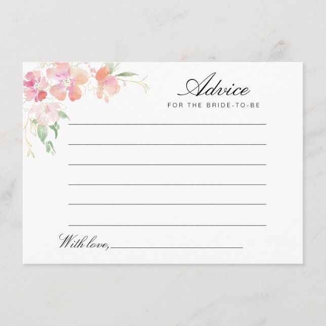 akvarell rosa blommig rådgivning rådkort (Framsida)