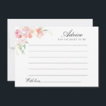 akvarell rosa blommig rådgivning rådkort<br><div class="desc">En enkel blomsterdesign med guld- och rosa akvarellblommor. Ändra gärna färgerna och textdetaljerna.</div>