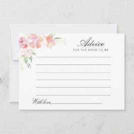 akvarell rosa blommig rådgivning rådkort