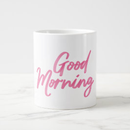 Akvarell rosa "God Morgon" Klassisk Mugg Jumbo Mugg