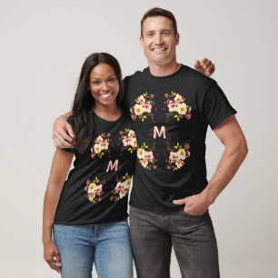 Akvarell Rosa Gula Rosor, Monogram T Shirt