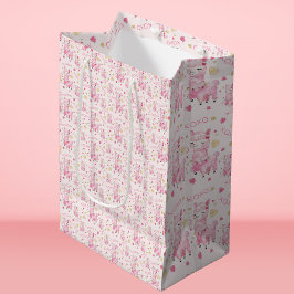 Akvarell Rosa Lama XOXO