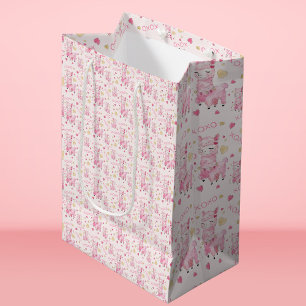 Akvarell Rosa Lama XOXO