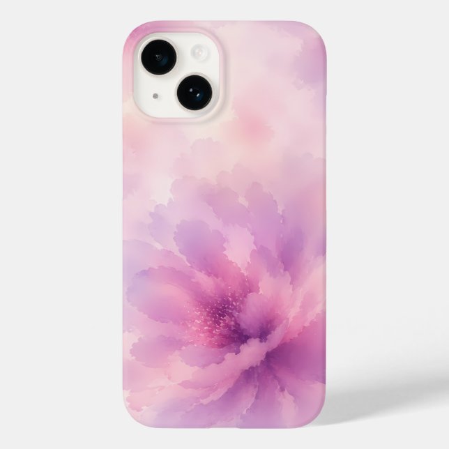 Akvarell Rosa Lavendelblomma Abstrakt (Baksida)