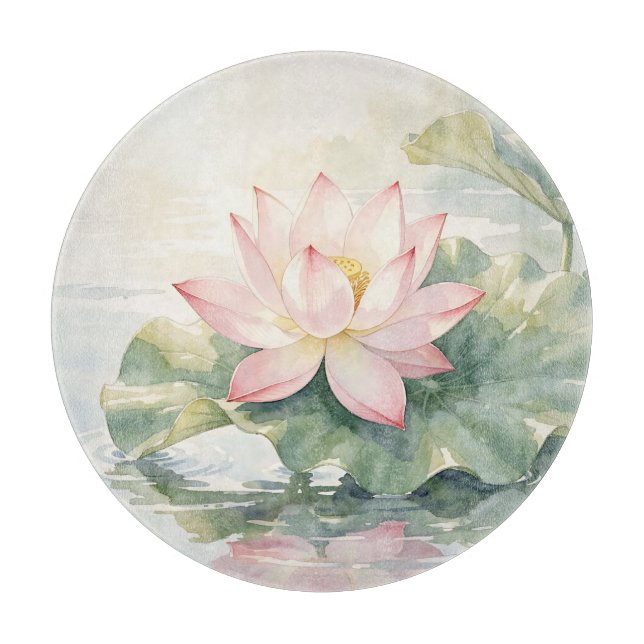Akvarell Rosa Lotus Serenitet  (Framsidan)