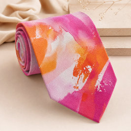 Akvarell Rosa Orange Abstrakt Slips