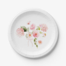 Akvarell Rosa Rosor Hortensia Begravning