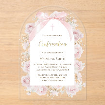 akvarell rosa rosor konfirmation