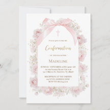 akvarell rosa rosor konfirmation