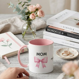 akvarell, rosa slinga morsdagspresent, kärlek mugg