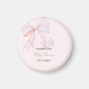 Akvarell Rosa Slinga Rosa Prickar Baby Shower Magnet