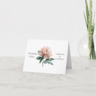 Akvarell Rosabruden Elegant Blomma Tack Kort