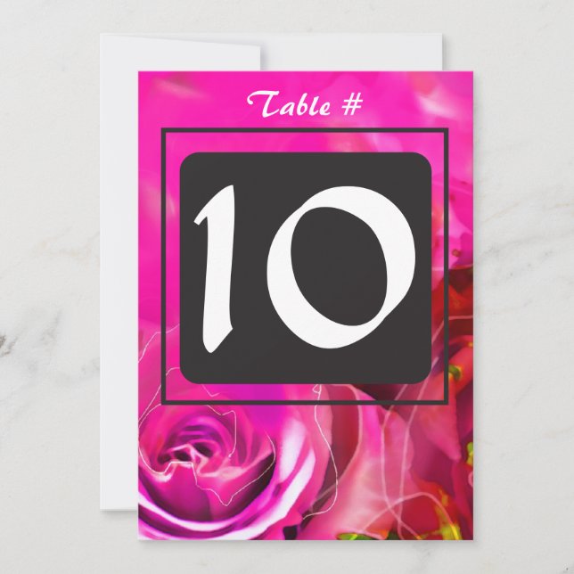 AKVARELL ROSOR Bat Mitzvah Bordskort (Framsida)